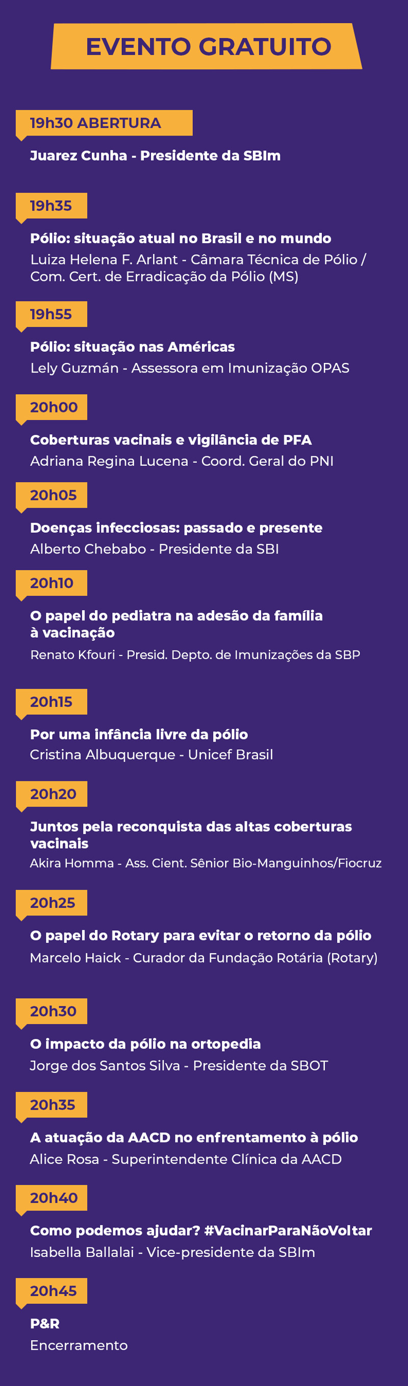 programação evento