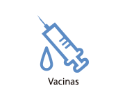 Vacinas - ícone de uma seringa. Clique aqui para saber mais sobre as vacinas produzidas em Bio-Manguinhos/Fiocruz